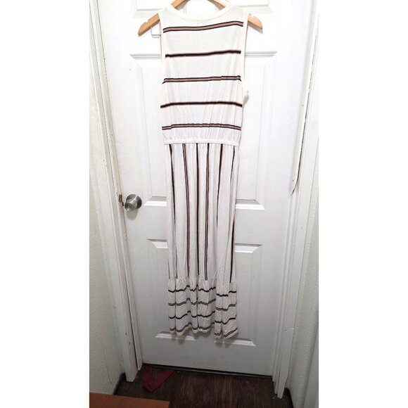 Loft Outlet Womens Sleeveless Striped Maxi Dress M - Picture 3 of 7